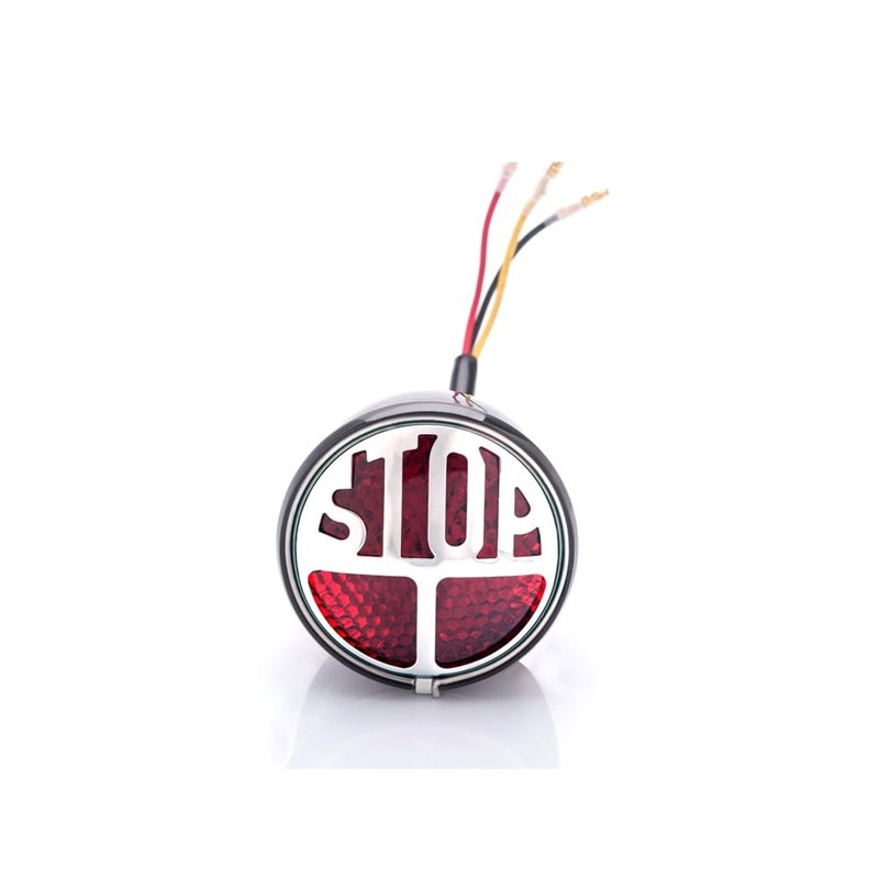cafe 4 racer - Miller/Vincent STOP Light - Taillight Unit - Black Housing - LED - Motone LED Rear lights 