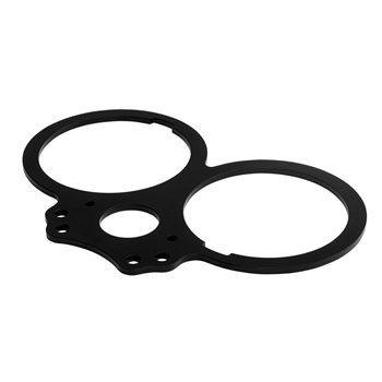 Lay Flat Dash - Gauge - Speedo/Tacho Clock Mount + Ignition Relocation Bracket - VDO
