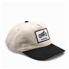 cafe 4 racer - YARDMASTER Bobber Patch Cap - Curved Peak - Ecru and Black - Bike Patch - Motone Caps 