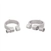 cafe 4 racer - Wrap-Around Fork M10 (10mm) Indicator Turn Signal Bracket Clamps - Pair - 35mm - Brushed - Motone CNC aluminum housing & brackets 