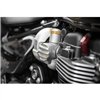 cafe 4 racer - TPS Carb/Throttle Body Cover - Pair - Ribbed/Finned - Shot Blast - Motone Triumph Bonneville 