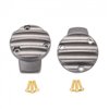 cafe 4 racer - TPS Carb/Throttle Body Cover - Pair - Ribbed/Finned - Shot Blast - Motone Triumph Bonneville 