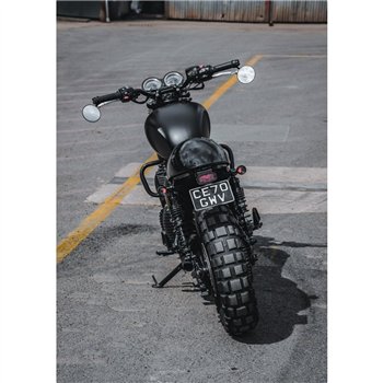 cafe 4 racer - Tail Tidy Kit Street Twin/Street Scrambler/T100/T120 - GORT Light Gloss Black - Motone Triumph Bonneville 