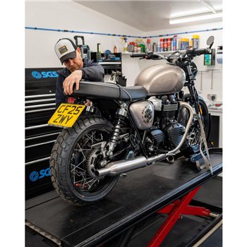 cafe 4 racer - Motone Tail Tidy Kit V3 - Street Twin/Street Scrambler/T100/T120 - GORT Light Gloss Black  - Motone Bonneville T120 2016-NOW 