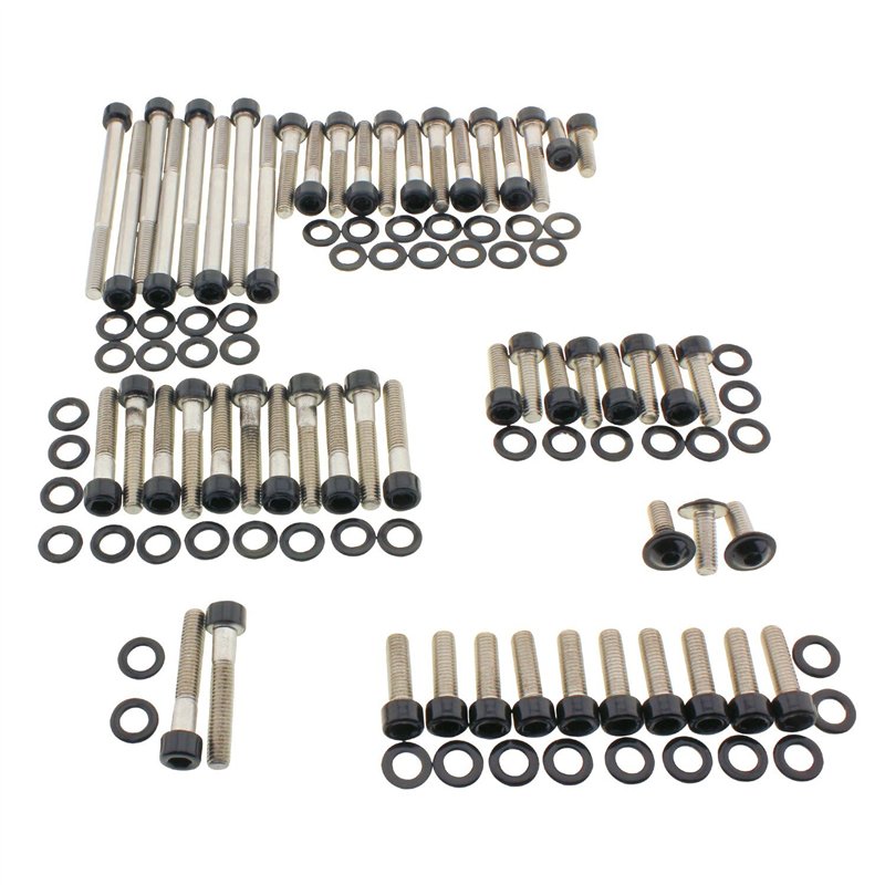 cafe 4 racer - Screws4Bikes MS.HD.18.sw Engine Bolt Kit Gloss Black – HD Sportster S 21-26, Pan America 21-25 + - Screw4bikes Screw nuts sets pins orings 
