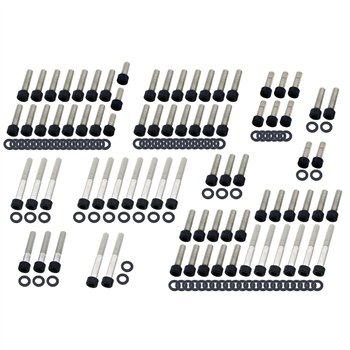 cafe 4 racer - Screws4Bikes PU.HD.5.swm Súprava skrutiek kladky matná čierna – HD Softail 93-99, Dyna 93-99 + - Screw4bikes Šrouby & sety 