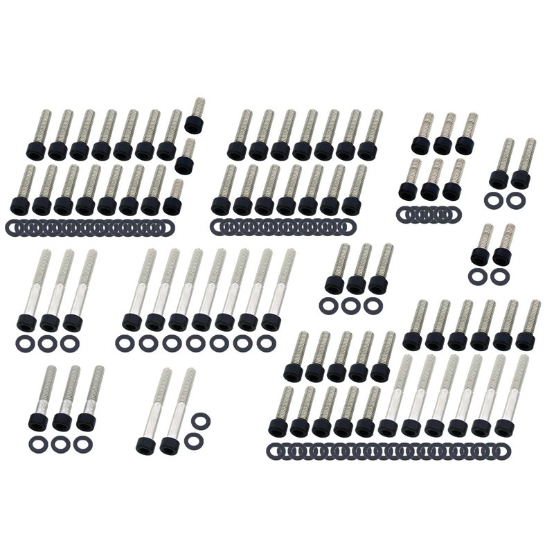 cafe 4 racer - Screws4Bikes MS.HD.17.swm Engine Bolt Kit Matte Black – HD V-Rod 02-17 - Screw4bikes Screw nuts sets pins orings 