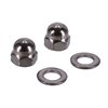 cafe 4 racer - Screws4Bikes SM.HD.1.va Mirror Nut Kit Polished – HD 82-25 - Screw4bikes Screw nuts sets pins orings 