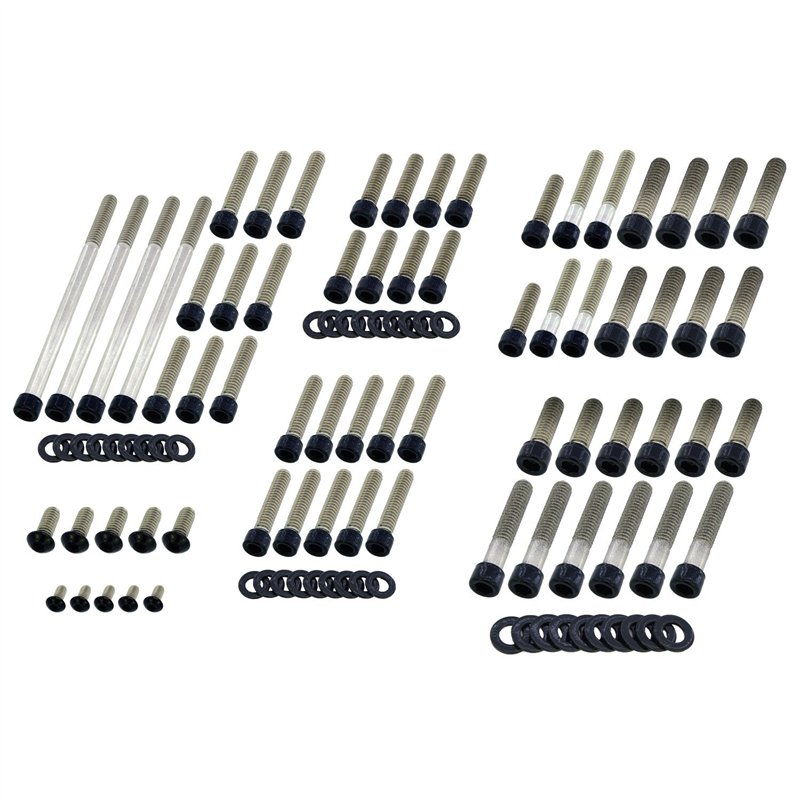 cafe 4 racer - Screws4Bikes MS.HD.7.sw Sada šroubů motoru lesklá černá – HD FXSB 13-17 - Screw4bikes Šrouby & sety 