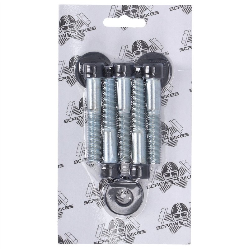 cafe 4 racer - Screws4Bikes PU.HD.3.sw Wheel Pulley Bolt Kit Gloss Black – HD Softail 07-26, Dyna 06-17 - Screw4bikes Screw nuts sets pins orings 