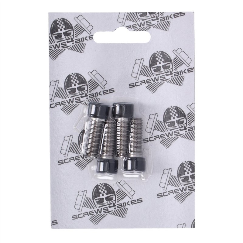 cafe 4 racer - Screws4Bikes LK.HD.2.swm Sada skrutiek na hornú svorku riadidiel matná čierna – HD Softail 00-25 - Screw4bikes Šrouby & sety 