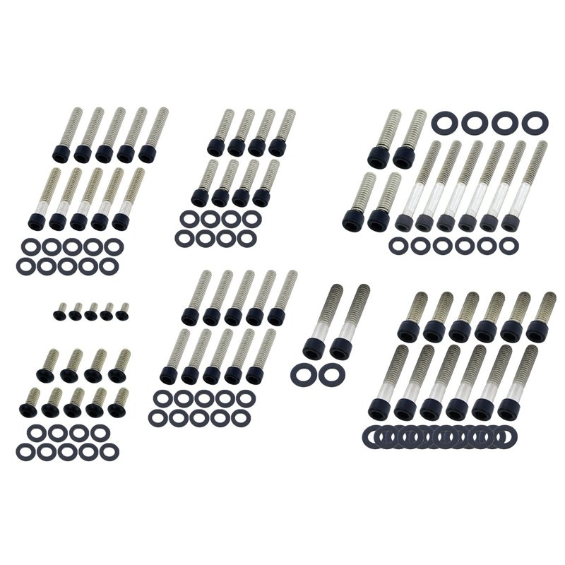 cafe 4 racer - Screws4Bikes MS.HD.11.swm Sada šroubů motoru matná černá – HD Touring 99-06 - Screw4bikes Šrouby & sety 