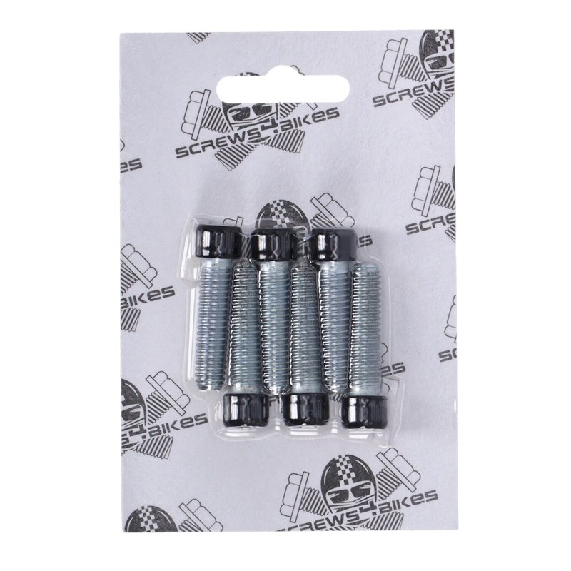 cafe 4 racer - Screws4Bikes GK.HD.3.sw Front Fork Brackets Bolt Kit Gloss Black – HD Softail 18-24 - Screw4bikes Screw nuts sets pins orings 
