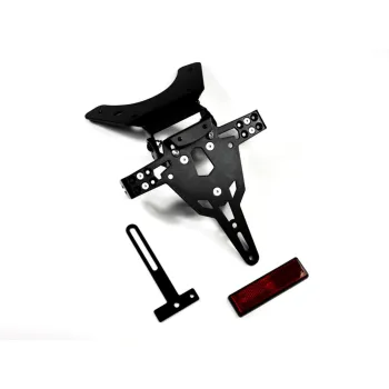 cafe 4 racer - License Plate Holder KAWASAKI X-Line ER6N 09-11 Black Adjustable T-Piece Reflector Lighting - HS MOTO Germany License plate holders 4251361268752