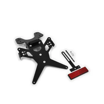 cafe 4 racer - License Plate Holder KAWASAKI Versys 1000, 17-18 adjustable black incl. reflector holder - HS MOTO Germany License plate holders 4251361228343