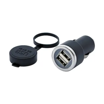 cafe 4 racer - Dvojitá USB zásuvka modrá - HS MOTO Germany USB port 4251352687852