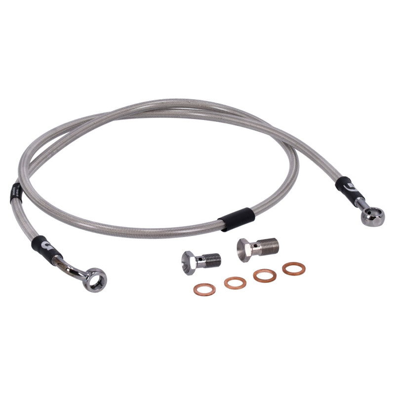 cafe 4 racer - MCS By Goodridge brake line front, stainless clear coated – HD XL1200C 96-03 - MCS Brakes 