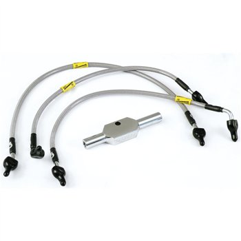 cafe 4 racer - MCS By Goodridge brake line front, stainless clear coated – HD FXCWC Rocker 2011 - MCS Brakes 
