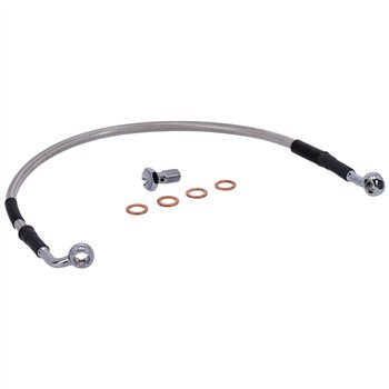 cafe 4 racer - MCS By Goodridge brake line rear, stainless clear coated – HD Heritage Softail 00-06 - MCS Brakes 