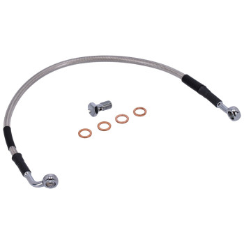 MCS By Goodridge brake line rear, stainless clear coated – HD Dyna 08-13