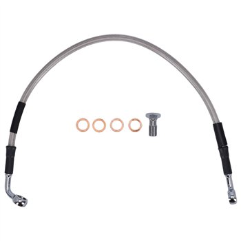 MCS By Goodridge brake line rear, stainless clear coated – HD Dyna 08-13