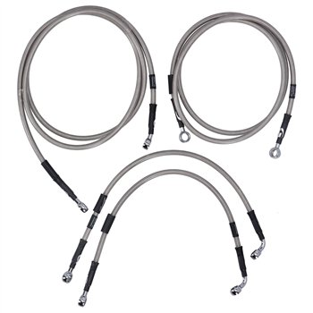 cafe 4 racer - MCS Goodridge universal brake line kit clear coated 76'' - MCS Brakes 