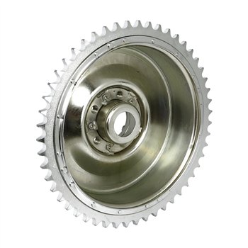cafe 4 racer - MCS 58-62 B.T Rear brake drum & sprocket Chrome – HD BT 58-62 - MCS Brakes 