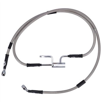 cafe 4 racer - MCS By Goodridge brake line rear, stainless clear coated – HD FLSTF Softail 2007 - MCS Brakes 