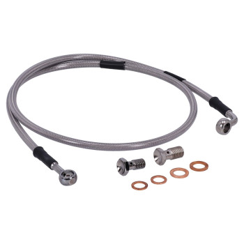 cafe 4 racer - MCS By Goodridge brake line rear, stainless clear coated – HD FLST 2007, FXSTD 2007 - MCS Brakes 