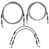 cafe 4 racer - MCS By Goodridge brake line front, stainless clear coated – HD FLHR 08-13 - MCS Brakes 