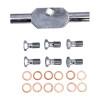 cafe 4 racer - MCS By Goodridge brake line front, stainless clear coated – HD FLHR 08-13 - MCS Brakes 