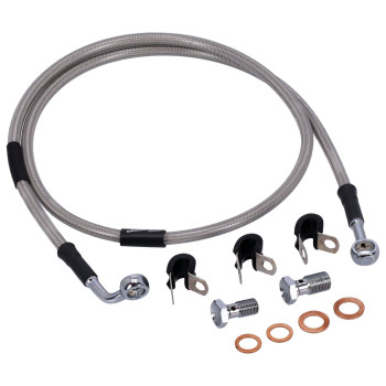 cafe 4 racer - MCS By Goodridge brake line front, stainless clear coated – HD FXDL Dyna Low Rider 01-05 - MCS Brakes 