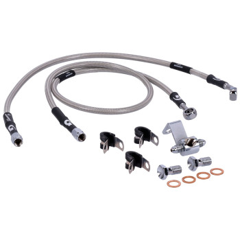 cafe 4 racer - MCS By Goodridge brake line rear, black coated – HD Touring 08-13 - MCS Brakes 