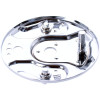 MCS Rear hydraulic brake backing plate, chrome – HD BT 58-62