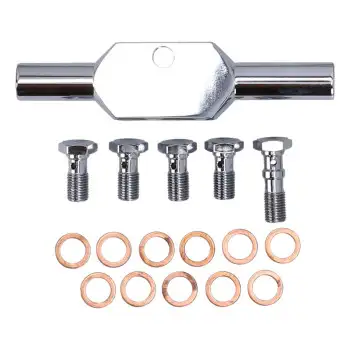 cafe 4 racer - MCS By Goodridge brake line front, stainless clear coated – HD FXDX Dyna 99-05 - MCS Brakes 