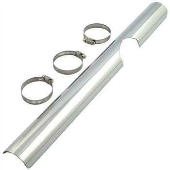 cafe 4 racer - MCS FL 2-1 exhaust header heatshield lower right, rear – HD FX and all 70-84 FL 71-75 - MCS Exhaust accessories 