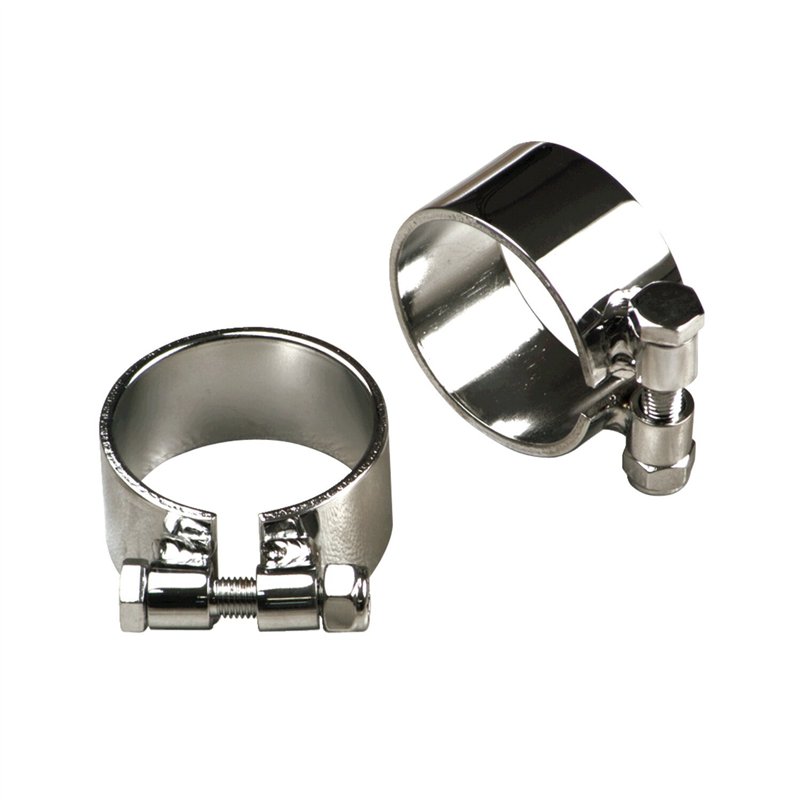 cafe 4 racer - MCS XL Sportster heavy duty extra wide header clamps Chrome – HD Sportster 57-85 - MCS Exhaust accessories 