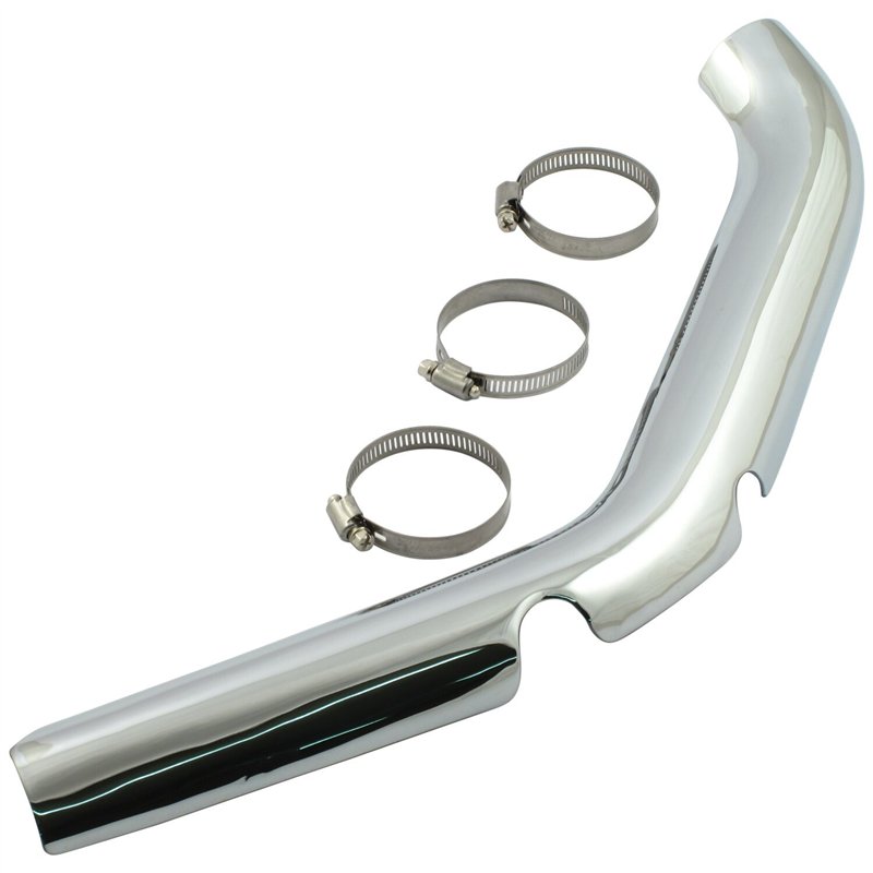 cafe 4 racer - MCS FL 2-1 exhaust front header heatshield chrome – HD FX and all 70-84 FL 71-75 - MCS Exhaust accessories 