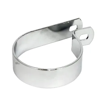 cafe 4 racer - MCS Universal smooth heat shield 4" long chrome - MCS Exhaust accessories 