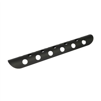 cafe 4 racer - MCS Universal bullet hole heat shield 18" long black - MCS Exhaust accessories 