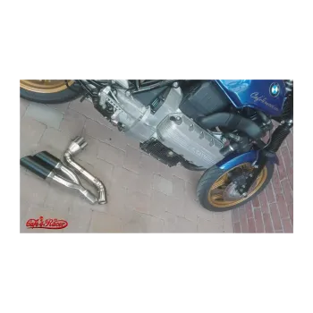 cafe 4 racer - BMW K100 right side pipe + Thunder Slash - Cafe4Racer K100 exhaust parts 