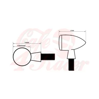 cafe 4 racer - HIGHSIDER LED indicator / front position light APOLLO CLASSIC chrome - Highsider 2in1 and 3in1 4054783225200
