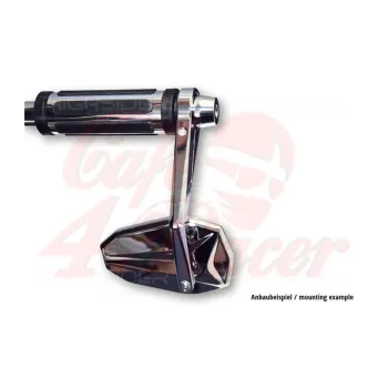cafe 4 racer - HIGHSIDER Handlebar end DOT, chrome - Highsider Bar Ends 4054783017706