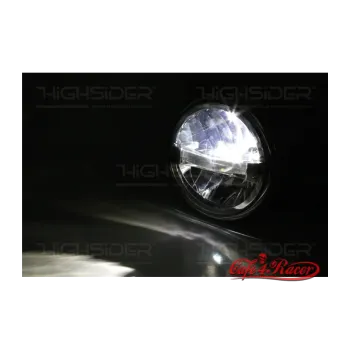 HIGHSIDER 7 inch LED headlight BRITISH-STYLE TYPE 4 chrome