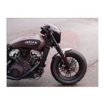 cafe 4 racer - Wunderkind Indian Scout Bobber Lamp mask front fairing with handlebars - WUNDERKIND Custom INDIAN SCOUT BOBBER Custom parts 