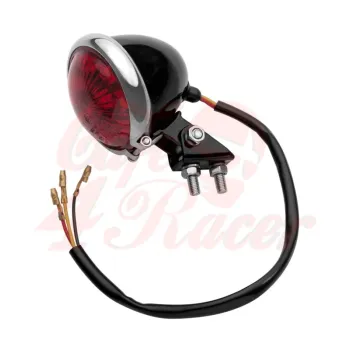 cafe 4 racer - Mini Bates Tail Light - Stainless Fixings - LED - BLACK - Motone LED Rear lights 