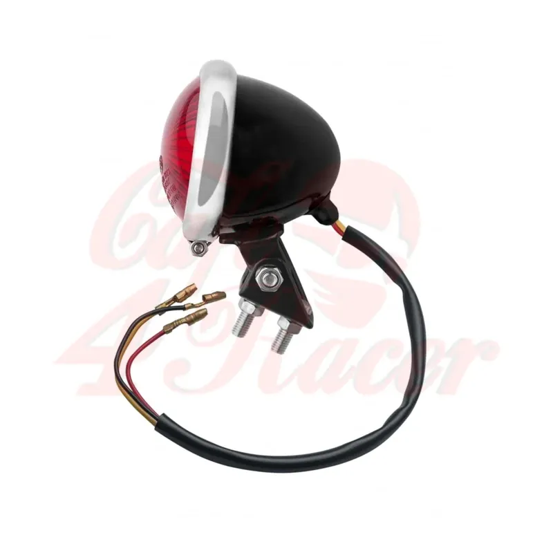cafe 4 racer - Mini Bates Tail Light - Stainless Fixings - LED - BLACK - Motone LED Rear lights 