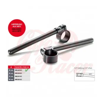 cafe 4 racer - Sportovní řídítka TRW "Racing" Ø 45 mm - TRW Clip-ons Cafe Racer 3322937514335