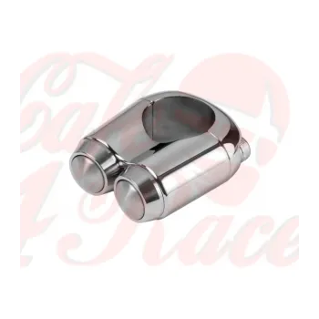 cafe 4 racer - Dual Micro Switch Button Housing - 22mm 7/8" Handlebar - Chrome - Motone 22mm / 7/8 inch 