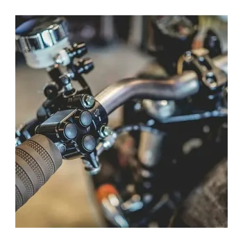 cafe 4 racer - Trojitý Micro tlačidlo pre riaditká 22mm 7/8" čierny - Motone 22mm / 7/8 inch 
